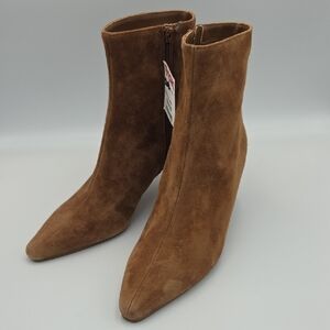 Steve Madden Tan Suede Ankle Booties